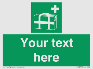 Custom sign safe condition Medical grab bag